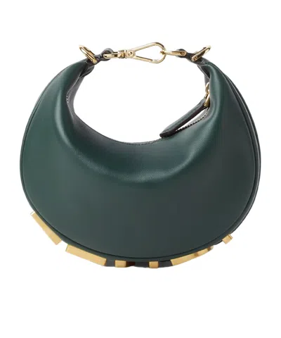Fendi Dark Green Leather Mini-bag