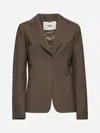 Fendi Dark Green Wool And Mohair Blazer