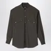 Fendi Dark Green Wool Blouson Men In Green