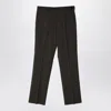 Fendi Dark Green Wool Trousers For Men
