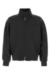Fendi Felted Bomber Jacket In Gray