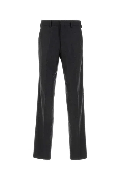 FENDI DARK GREY STRETCH CASHMERE PANT