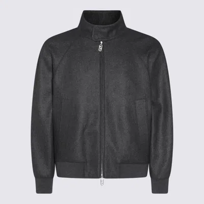 Fendi Dark Grey Wool Casual Jacket