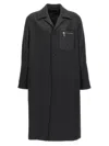 Fendi Single-breasted Cashmere Coat In Dark Grey