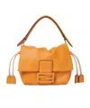 Fendi Dark Orange Nappa Leather Mini-bag In Orange