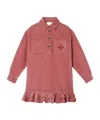Fendi Dark Pink Needlecord Junior Dress In Red