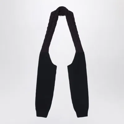 Fendi Dark Purple Wool Shawl Women