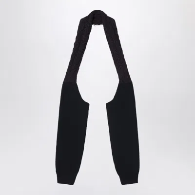 FENDI FENDI DARK PURPLE WOOL SHAWL WOMEN