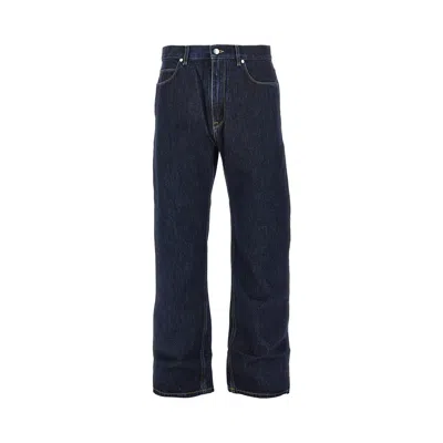 Fendi Dark Wash Regular Fit Jeans In Blue