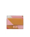 Fendi Debossed-logo Cardholder In Brown