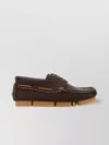 Fendi Chocolate Leather Deck Loafers
