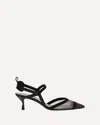Fendi Colibri Ff Mesh Slingback Kitten-heel Pumps In Multi