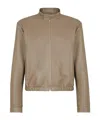 Fendi Deerskin Selleria Blouson In Nude