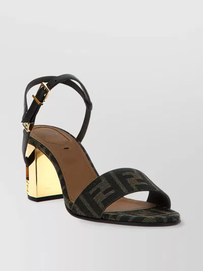FENDI 'DELFINA' BLOCK HEEL SANDALS