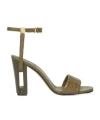 Fendi Delfina High-heeled Sandals In Green