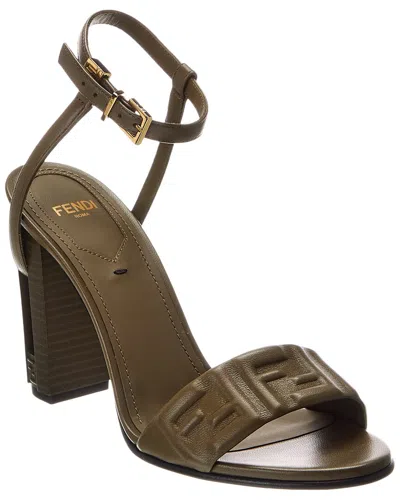 Fendi Delfina Leather Sandal
