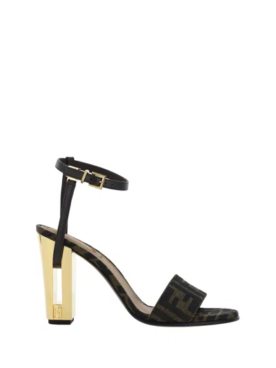 Fendi Delfina Sandals In Multicolor