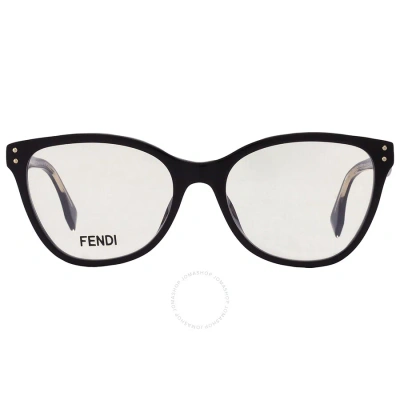 Fendi Demo Cat Eye Ladies Eyeglasses Fe50006i 001 53 In Black