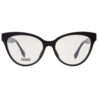 Fendi Demo Cat Eye Ladies Eyeglasses Fe50026i 001 53 In ["black"]