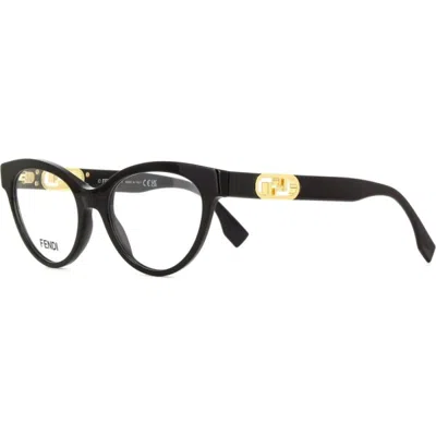 Fendi Demo Cat Eye Ladies Eyeglasses Fe50066i 001 53 In ["black"]