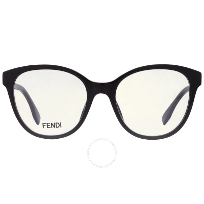 Fendi Demo Oval Ladies Eyeglasses Fe50024i 001 52 In Black