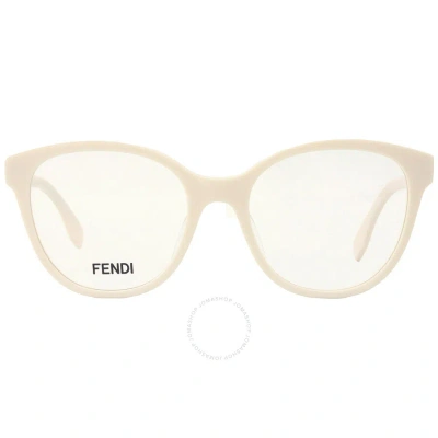 Fendi Demo Oval Ladies Eyeglasses Fe50024i 025 52 In Ivory