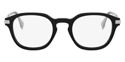 Fendi Demo Square Men's Eyeglasses Fe50122f 001 51 In Black