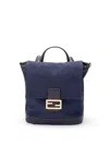 Fendi Denim Backpack In Blue
