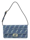 Fendi Denim Baguette Shoulder Bag In Denim
