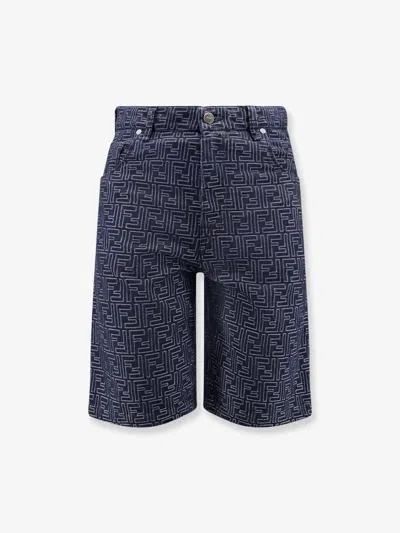 Fendi Short Jeans In Blue