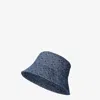 Fendi Bucket Hat In Blue Ff Denim In Blue