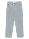 Fendi Women Denim Cotton Cropped Jeans In Grey