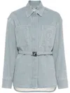 Fendi Blue Denim Go-to Jacket In Grey