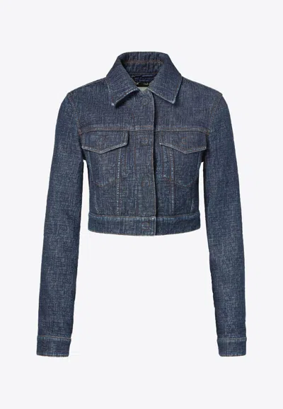 Fendi Brunello Cucinelli Striped Cotton T-shirt In Blue