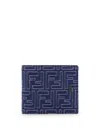 Fendi Denim-effect Ff Jacquard Bi-fold Wallet