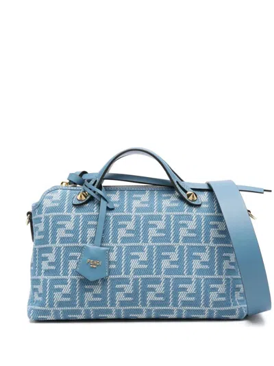 FENDI FENDI DENIM-EFFECT FF JACQUARD BY THE WAY SOFT MEDIUM BAGS