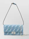 Fendi Wallet On Chain Baguette With Shoulder Strap With All-over Ff Motif