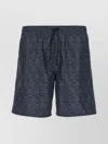 Fendi Denim Effect Swimsuit Featuring Pockets In Blue