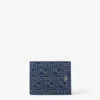 Fendi Denim-effect Ff Jacquard Bi-fold Wallet In Blue