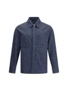Fendi Denim Ff Jacket In Blue