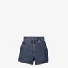 Fendi Denim Flared Shorts In Blue