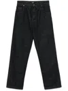 Fendi Straight Cut Selleria Jeans For Men In Black