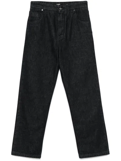 FENDI FENDI DENIM INSIDE OUT BLACK CLOTHING