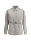 Fendi Beige Denim Go-to Jacket In Neutral