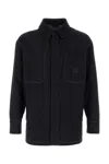 Fendi Denim Shirt Jacket In Black