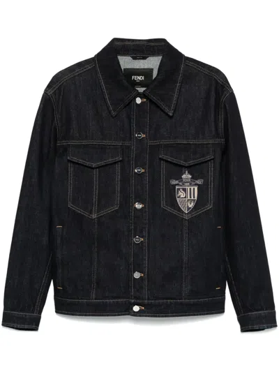 Fendi Klassische Jeansjacke In Blau