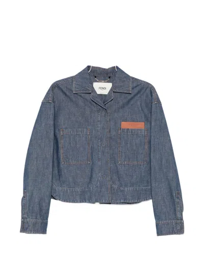 Fendi Denim Jacket In Blue