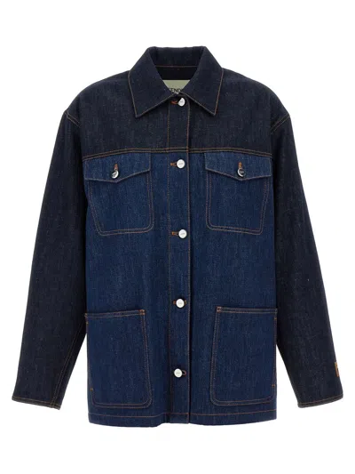 Fendi Denim Jacket In Blue