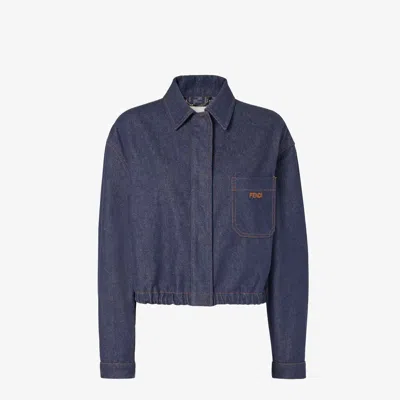 Fendi Denim Jacket In Blue