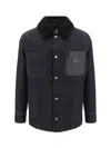 Fendi Denim Padded Jacket In Nero